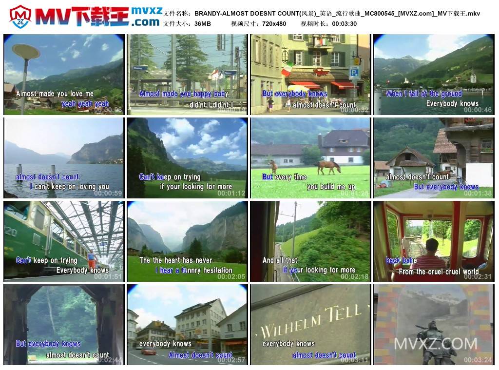 BRANDY-ALMOST DOESNT COUNT(风景)_英语_流行歌曲_MC800545